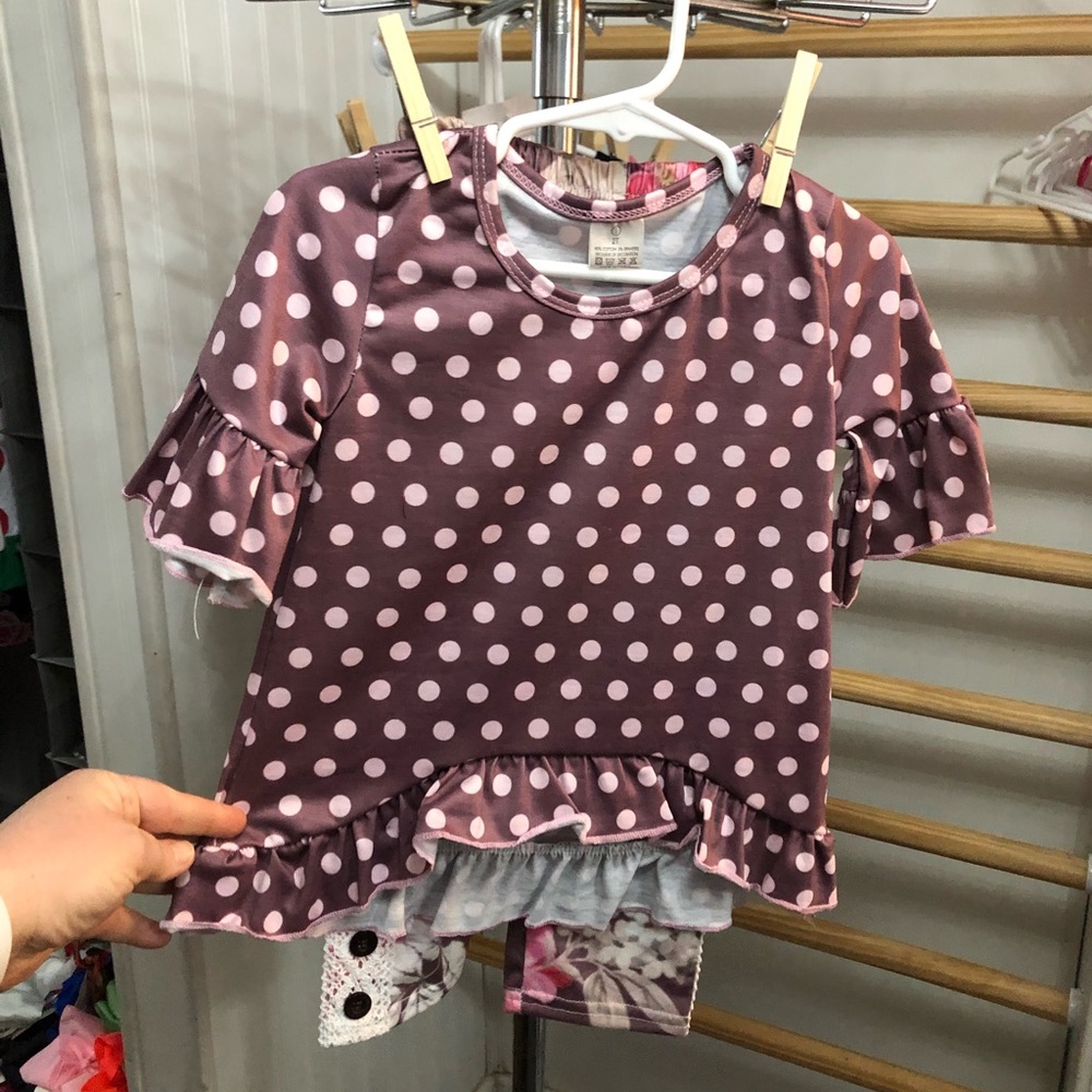 Polka Dots and Flowers Set